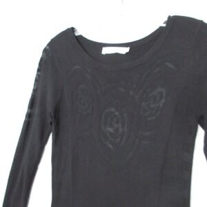 Anne Fontaine Dress 38 or US 6 Black Floral Whimsigoth‎ Stretch Y2K 90s Stretch